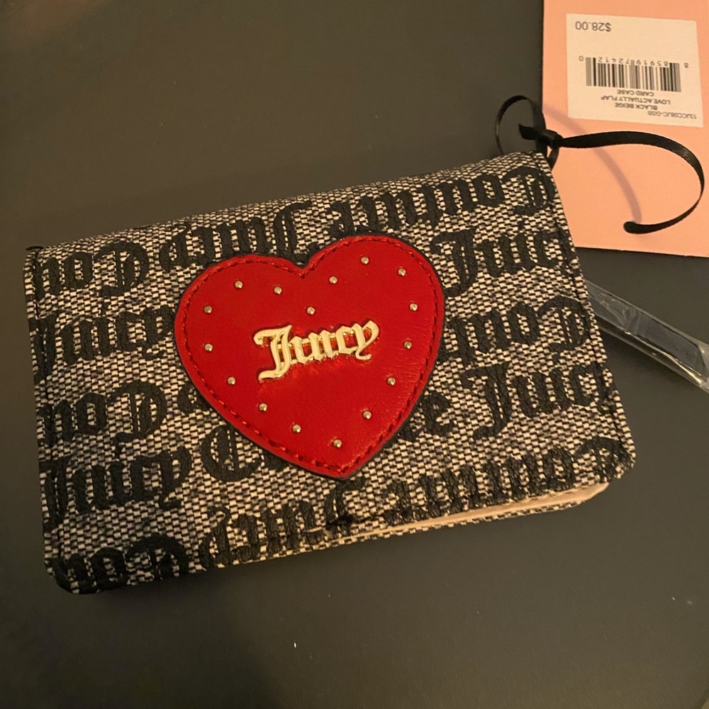 Juicy couture black beige wallet